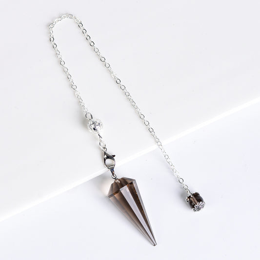 Etheric Aura Cross Section Pointy Cone Shape Crystal Pendulum