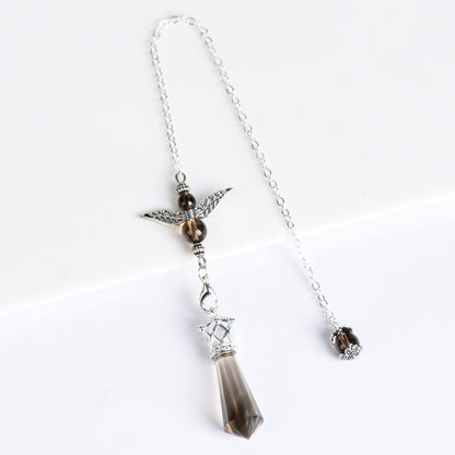 Etheric Aura 12 Cross Section Angel Pointy Cone Crystal Pendulum