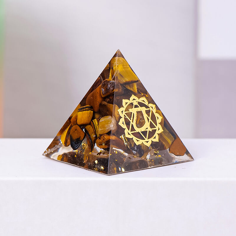 Etheric Aura Crystal Chips Drip Shaped 7 Chakras Pyramids