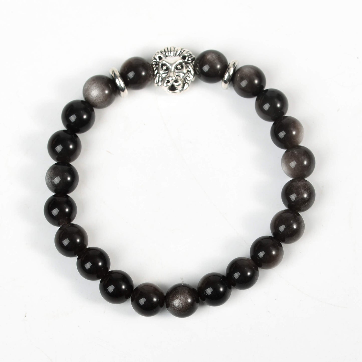 Etheric Aura Multi Element Silver Obsidian Bracelet