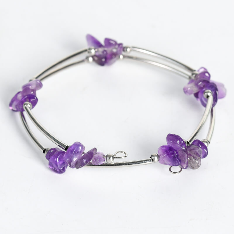 Etheric Aura Dual-Layer Natural Crystal Chip Stone Bracelet