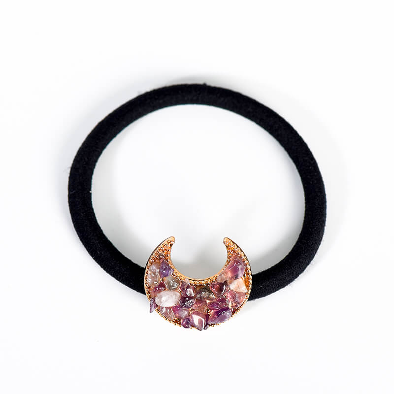 Etheric Aura Natural Crystal Chips Hair Tie