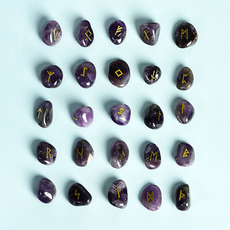 Etheric Aura Germanic Runes - Runeos Nīþi Symbols (24+1 pieces, Sticked Symbols)