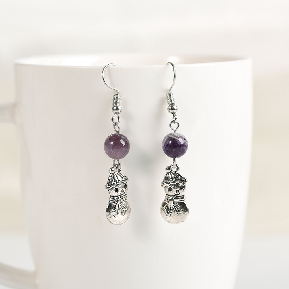 Etheric Aura Christmas Charm Crystal Earrings