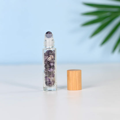 Etheric Aura Crystal Chip Wishing Roller Bottle