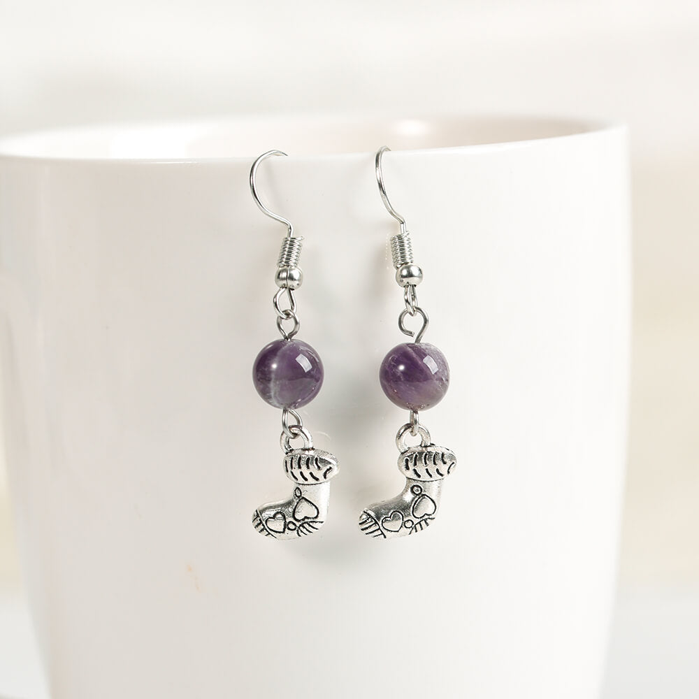 Etheric Aura Christmas Charm Crystal Earrings