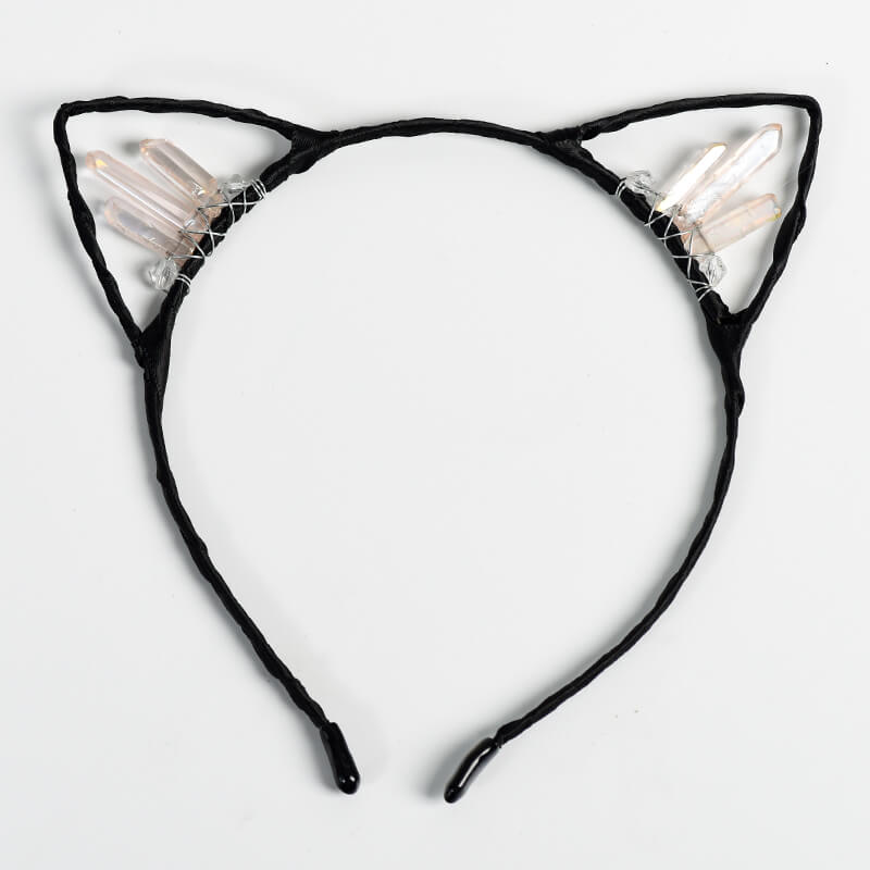 Etheric Aura Cat Ear Aura Quartz Hair Hoop