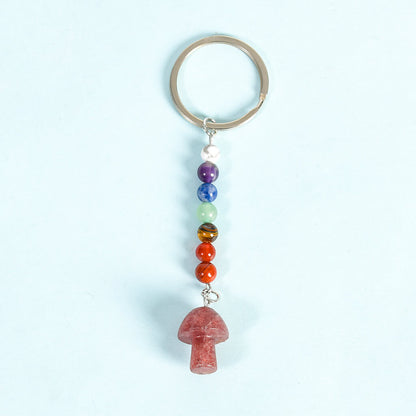 7 Chakra Crystal Beads Keychain