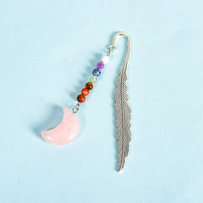 Natural Crystal Stone 7 Chakras Bookmark