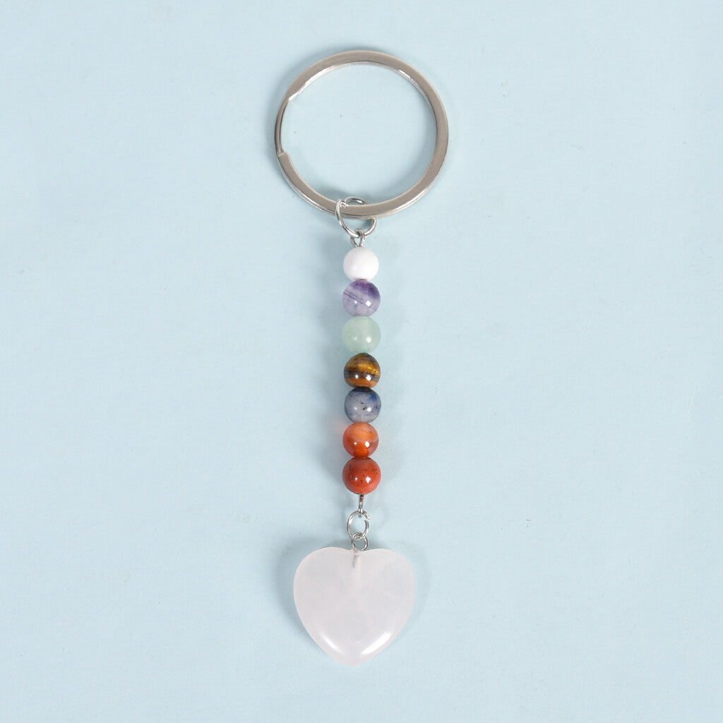 7 Chakra Crystal Beads Keychain