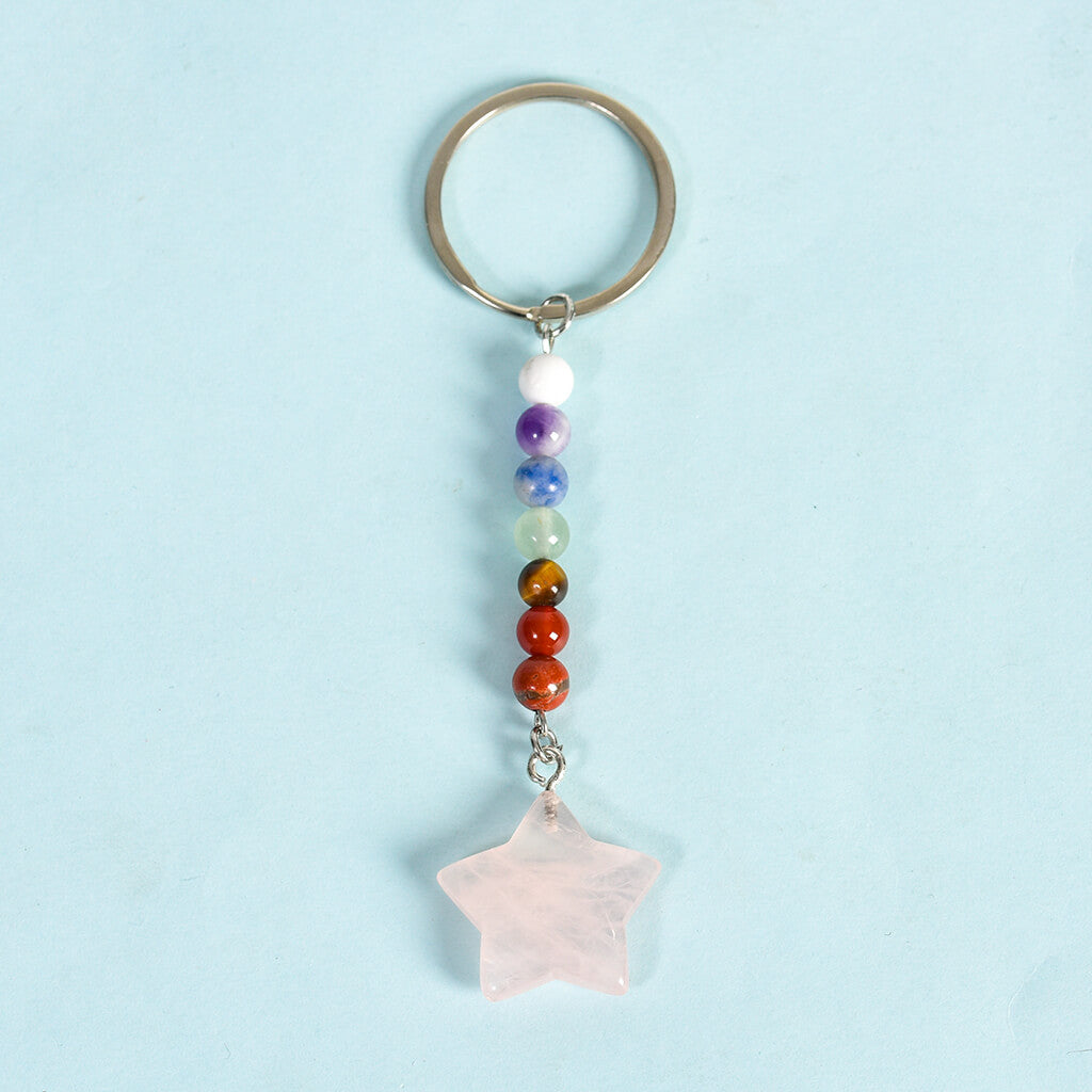 7 Chakra Crystal Beads Keychain