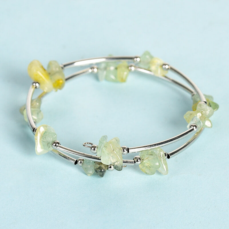 Etheric Aura Dual-Layer Natural Crystal Chip Stone Bracelet