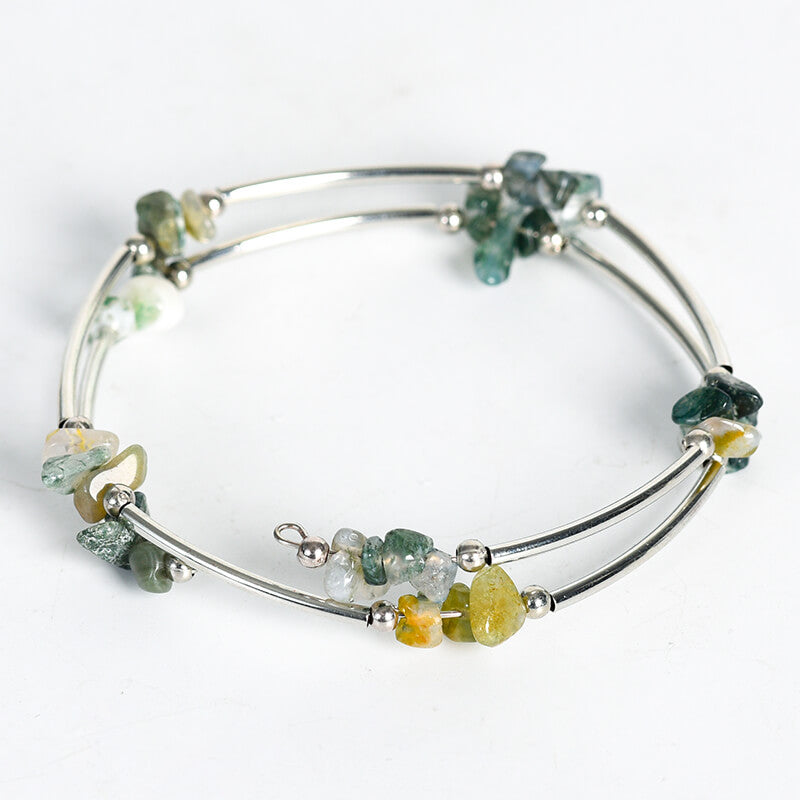 Etheric Aura Dual-Layer Natural Crystal Chip Stone Bracelet