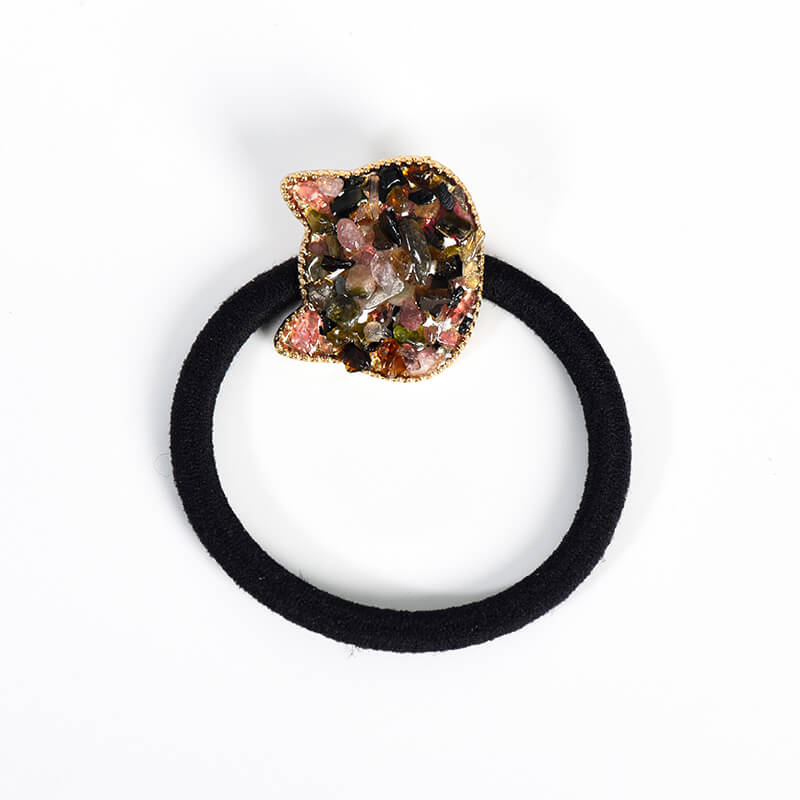 Etheric Aura Natural Crystal Chips Hair Tie