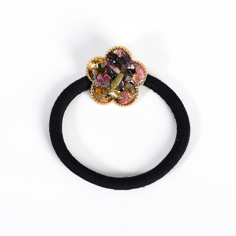 Etheric Aura Natural Crystal Chips Hair Tie